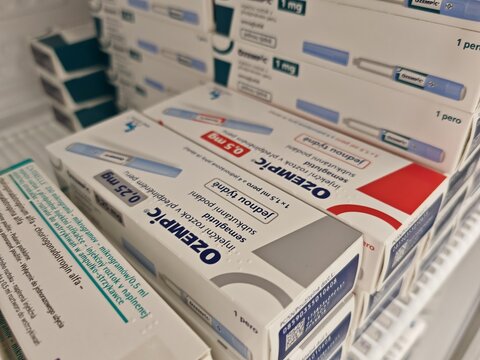 Prague,Czech Republic-13 May 2025:OZEMPIC, ACTIVE SUBSTANCE semaglutide, PRODUCER Novo Nordisk, INDICATION type 2 diabetes