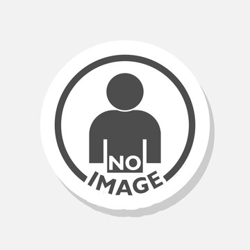 Photo Not Available sign icon sticker isolated on gray background
