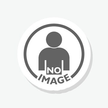 Photo Not Available sign icon sticker isolated on gray background