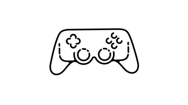High-quality motion graphic of a stylized gaming controller revealing itself. Clean dynamic animation asset suitable for modern tech vlogs, streams, UI design, overlays, and video game industry videos