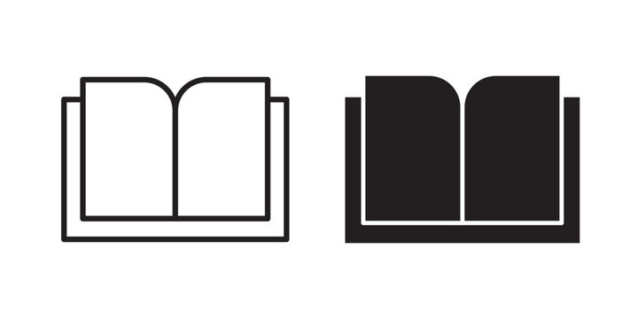 open book icon line designs series