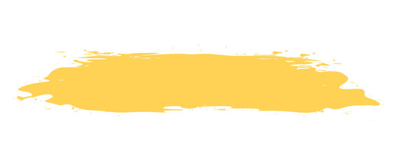 Fototapeta premium Yellow watercolor brushstroke grunge paint splash for highlight, background, and banner design.