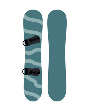 Skateboard isolated vector illustration. Front and back views.