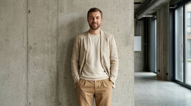 Professional Urban Gen Z Portrait: Neutral Tones & Minimalist Style