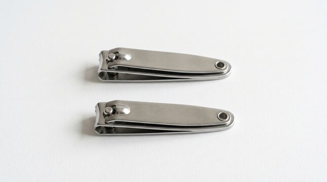 Pair of metal nail clippers