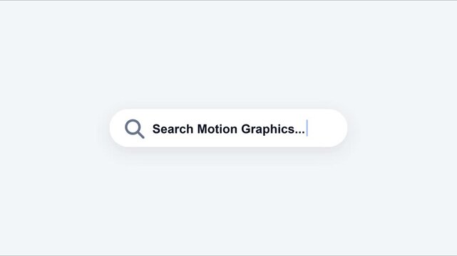 Search motion bar interface animation with blinking cursor for web ui 4k