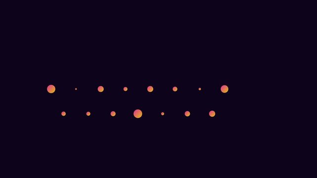 Abstract gradient dots pattern motion 4k background, with pulsing circles, and minimalist geometric animation