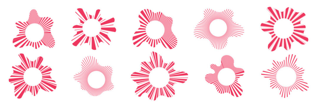 Hypnotic concentric rings spread outward like soundwaves, featuring gradient halftone dots and geometric precision for striking visual impact in contemporary graphic projects.