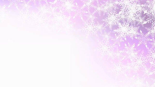 Snowflake pattern over purple gradient 4K