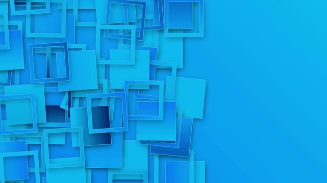Abstract Blue Geometric Square Patterns 4K