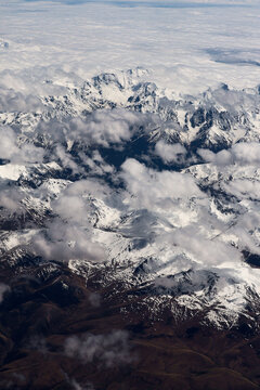 clouds over the mountains
