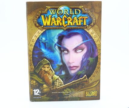 World of warcraft. WOW game box. White background.