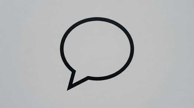 black outline speech bubble icon