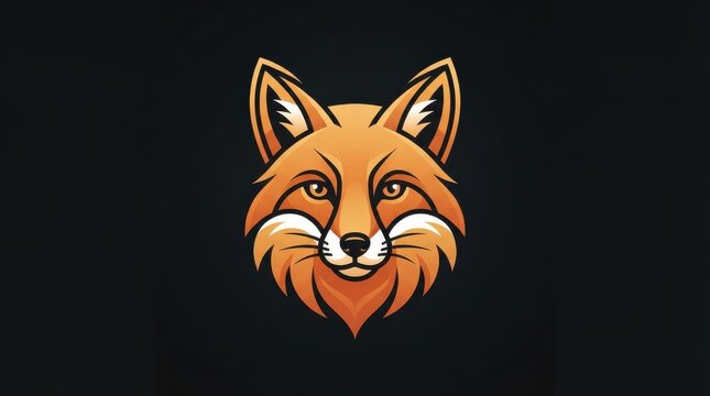 Fox head mascot logo vector illustration
