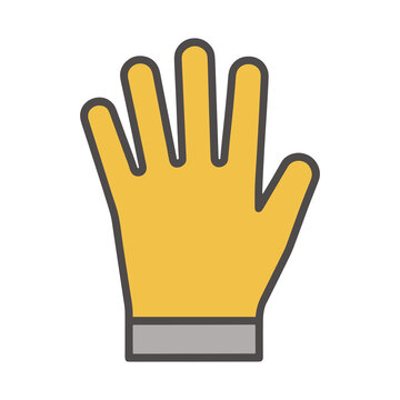 Yellow glove icon