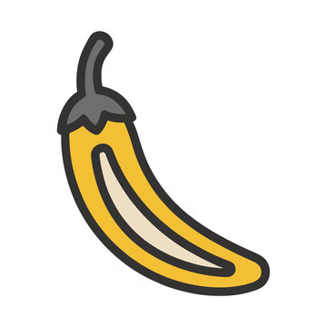Yellow chili pepper icon