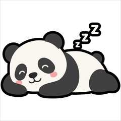 Playful panda character with simple and modern shapes © Jankquin