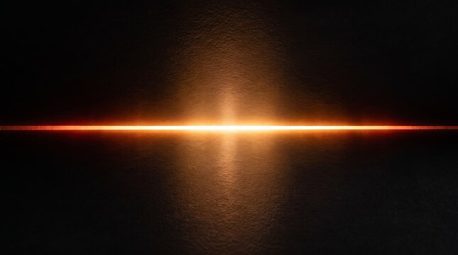 Bright 3D horizon glowing above a dark floor