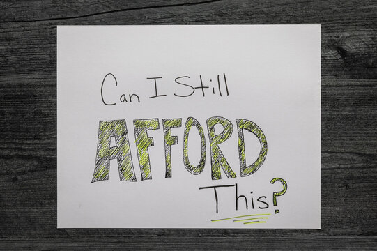 Can I Still Afford This? Financial concept flat lay photo hand written on white sheet paper.