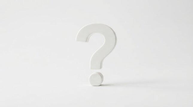 Three-dimensional question mark sign