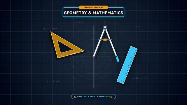 Animated Geometry and Mathematics Tools Educational Graphic Motion