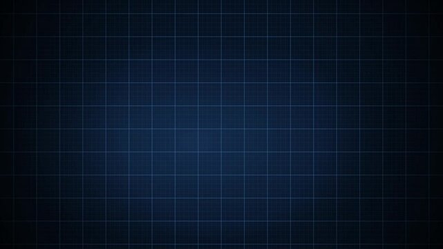 Futuristic digital graph paper grid chart subtle dark blue background with military, science, technology, or medical theme backdrop animated wallpaper 4K.