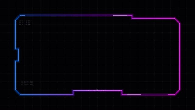 Sleek advanced hud frame layout for digital interface mapping. Structured screen element designed for data analysis display. Futuristic interface frame built for technical visualization systems.