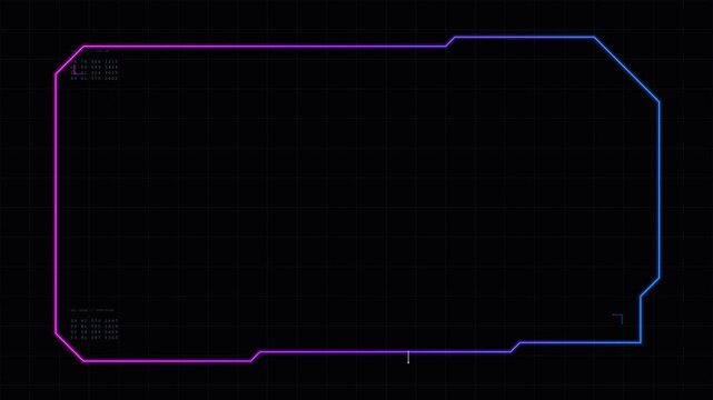 High-tech advanced hud frame layout for digital interface mapping. Structured screen element designed for data analysis display. Futuristic interface frame built for technical visualization systems.