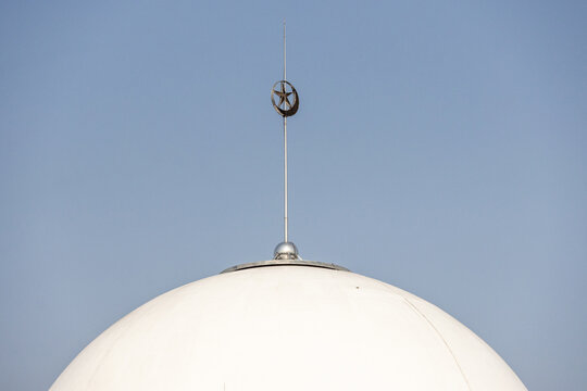 The white dome of Istiqlal Mosque, Southeast Asia's largest mosque 