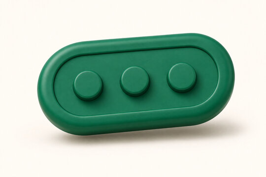 3D More Options Menu Button for Modern UI and Web Interfaces