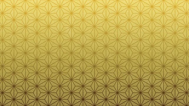 Japanese Asanoha Pattern Random Reveal and Fade Animation, Seamless Loop