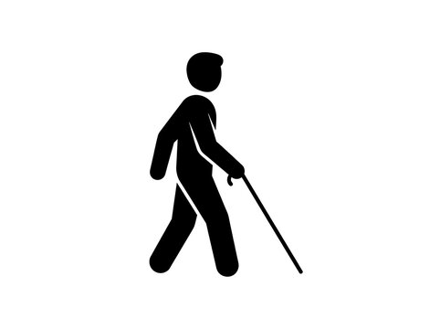 Blind Person Icon Visually Impaired Vector