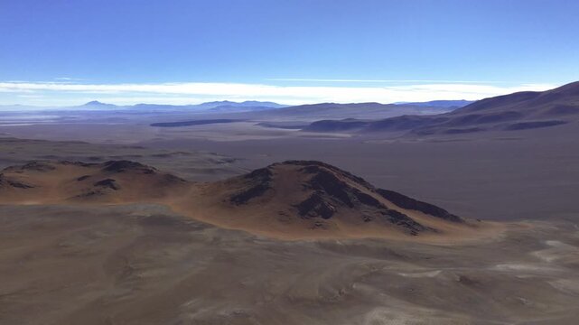 Arid mountain desert landscape in the Argentine Altiplano
