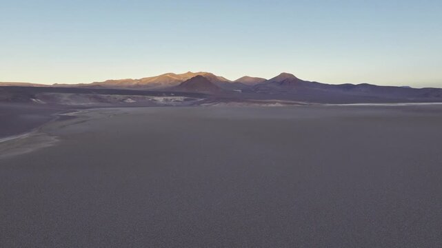 Argentine Altiplano mountain desert landscape at sunrise