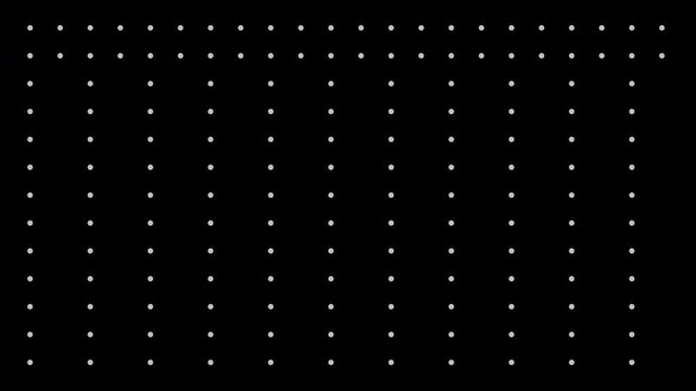dark background random dots and grid Column Jitter Motion Digital LED Screen Matrix 4K