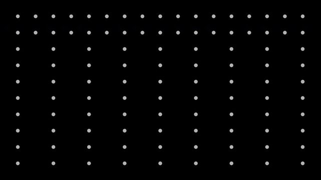 dark background random dots and grid Organic Blob Motion Digital LED Screen Matrix 4K
