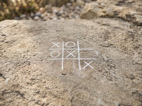 chalk marks on stone background