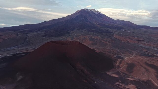 Aerial view of Poruna Volcano and San Andres Volcano