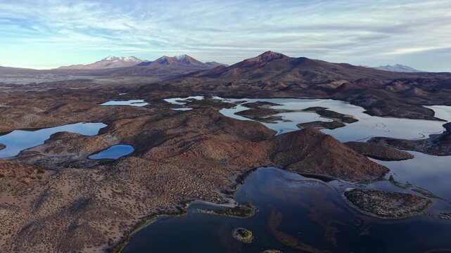 Cotacotani Lagoons in Lauca National Park, Chile