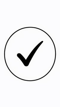 Transition from unchecked to checked symbol in circular animation sequence