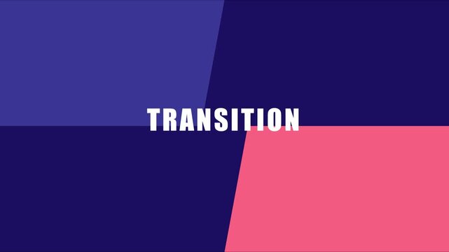 Dynamic split screen transition effect with modern minimalist typography and bold color palette animation 4k