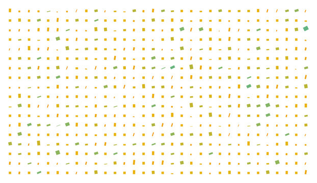 Vector Field Grid of Rectangles - Abstract Orange/Yellow/Cyan Rectangle Grid Art