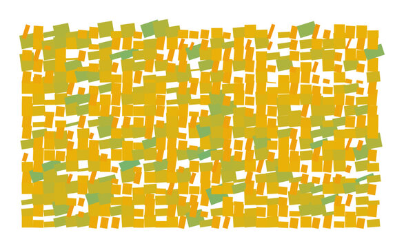 Vector Field Grid of Rectangles - Abstract Orange/Yellow/Cyan Rectangle Grid Art