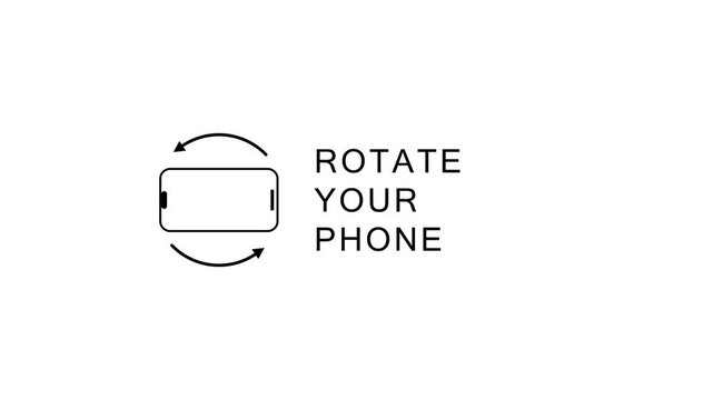 Rotate Phone Device Animation for Landscape and Portrait Screen Orientation