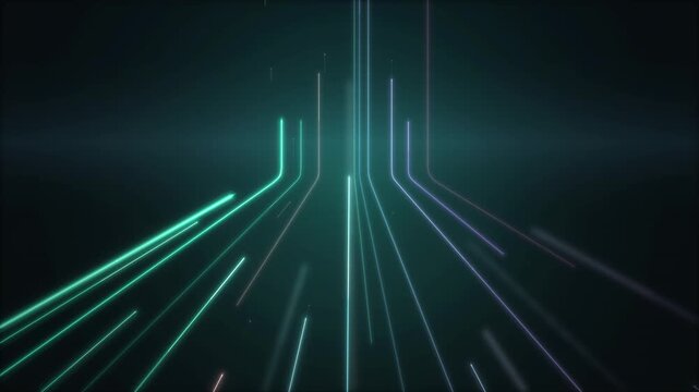 Teal purple diagonal light streak fiber bundle motion background