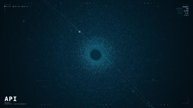Teal API service haze glow with soft radiant core motion background