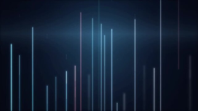 Sparse blue light streak fiber cable minimal motion background