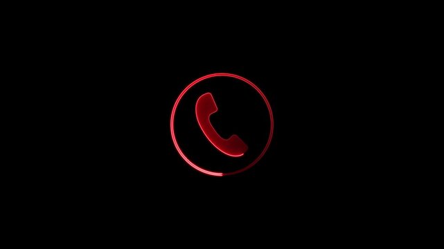 incoming, call, icon, animation, concept, smart, mobile, phone, screen