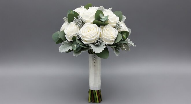 White rose bouquet arrangement