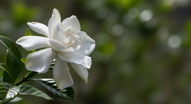 White gardenia flower close up